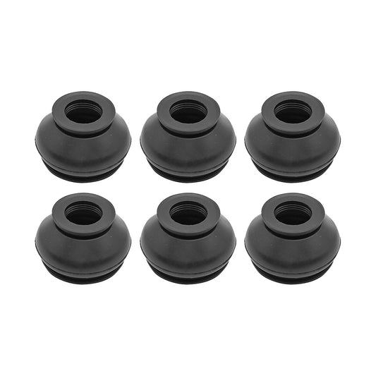 6x Universal Black Rubber Ball Joint Dust Boot Cover Tie Rod End Set Suitable For Vehicle Suspension Systems
