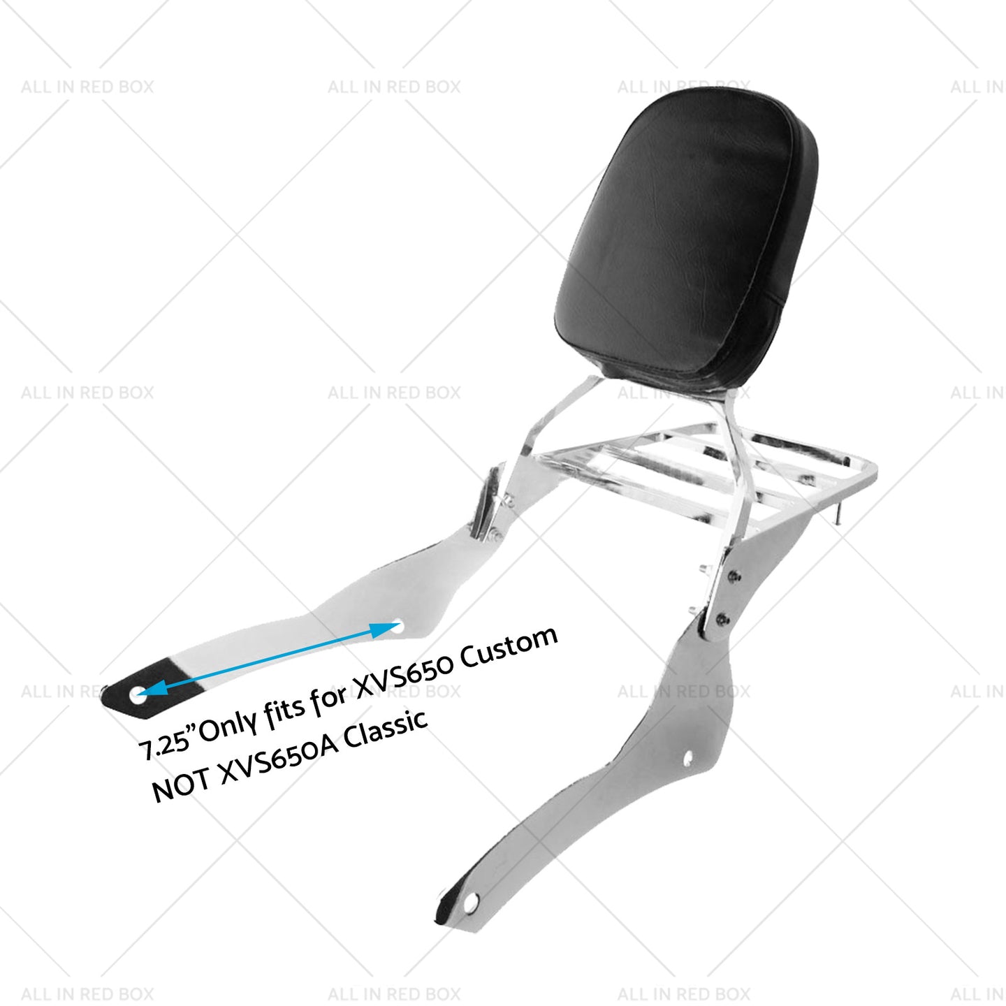 {{ Chrome Backrest Sissy Bar Luggage Rack Suitable for Yamaha Vstar 400 650 98-18 }} - Buy Car Parts Online at {{ Kaka Auto Parts }}.