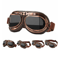 Vintage Pilot Motorcycle Racing Goggles Retro Aviator ATV UTV Dirt Bike Eyewear