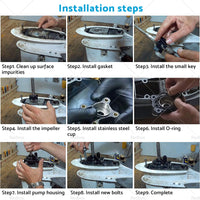 {{ Water Pump Impeller Kit For 20hp 25hp 30hp 35hp Johnson Evinrude outboard 393630 }} - Buy Car Parts Online at {{ Kaka Auto Parts }}.