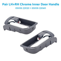 Pair LH & RH Inner Door Handle Chrome Suitable For Toyota Camry CV36 2002-2006 Front or Rear