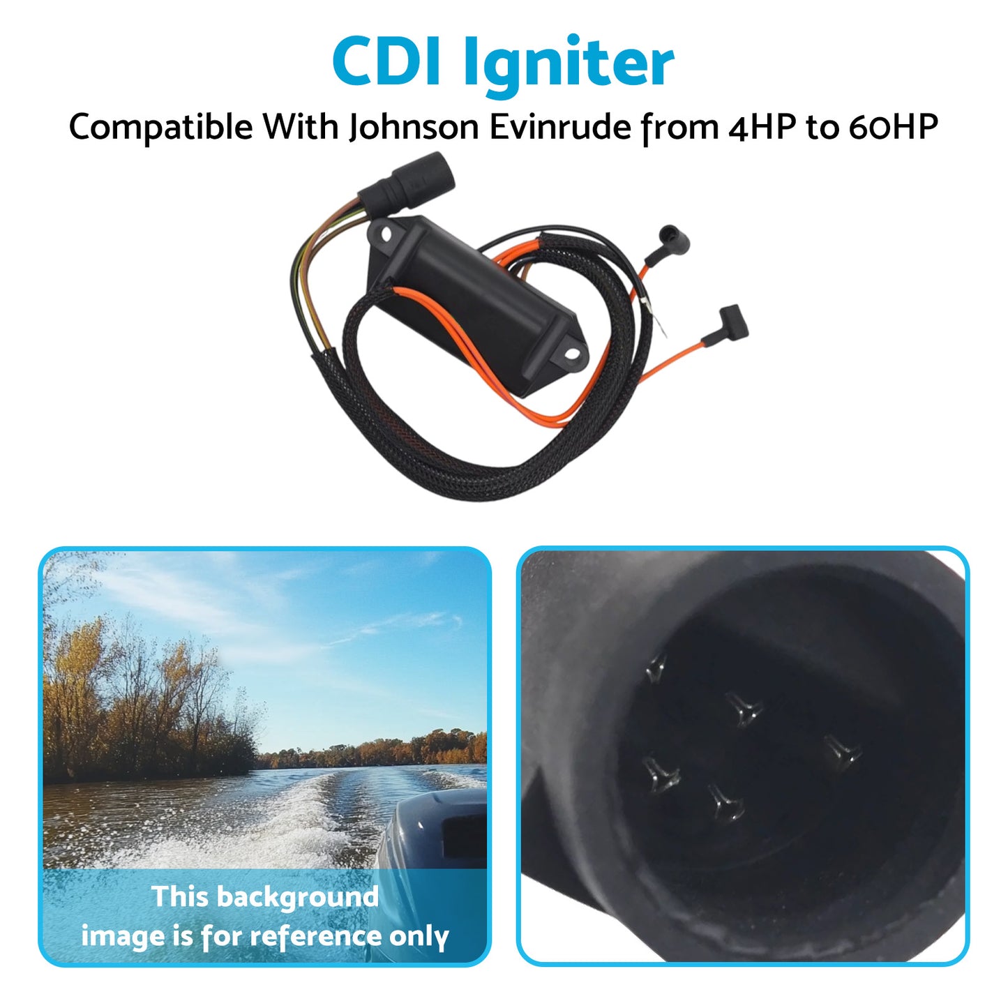 {{ CDI Igniter Suitable For Johnson Evinrude 15HP 20HP 25HP 1985-1988 586697 }} - Buy Car Parts Online at {{ Kaka Auto Parts }}.