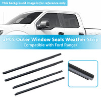 {{ 4x Outer Door Window Rubber Seals Suitable for 12-21 Ford Ranger PX XLT }} - Buy Car Parts Online at {{ Kaka Auto Parts }}.