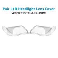 Pair LR Headlight Lens Cover Replacements Suitable for Subaru Forester 08-12