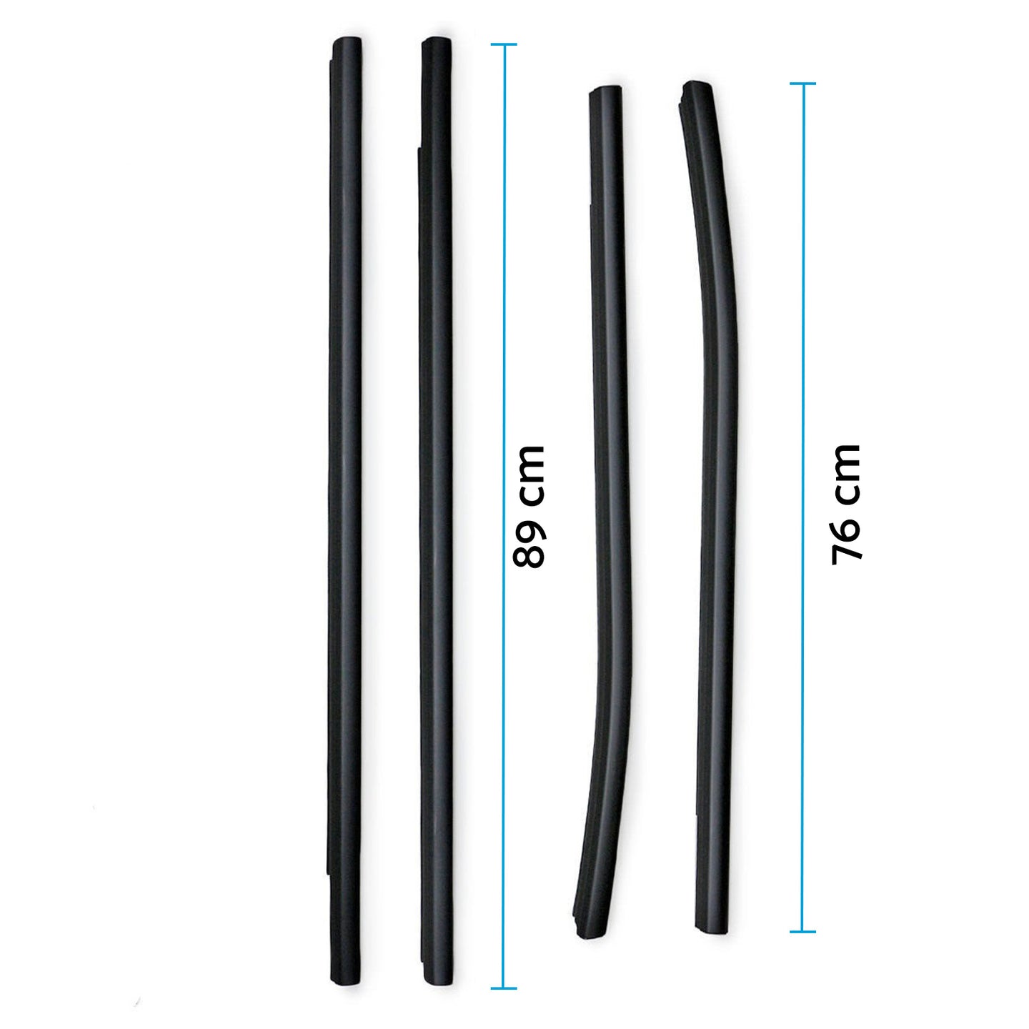 {{ 4x Outer Door Window Rubber Seals Suitable for 12-21 Ford Ranger PX XLT }} - Buy Car Parts Online at {{ Kaka Auto Parts }}.