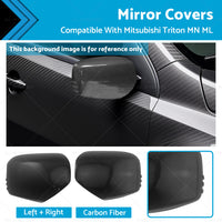 {{ Carbon Fiber Mirror Covers Suitable For Mitsubishi Triton MN ML 2006 - 2014 }} - Buy Car Parts Online at {{ Kaka Auto Parts }}.