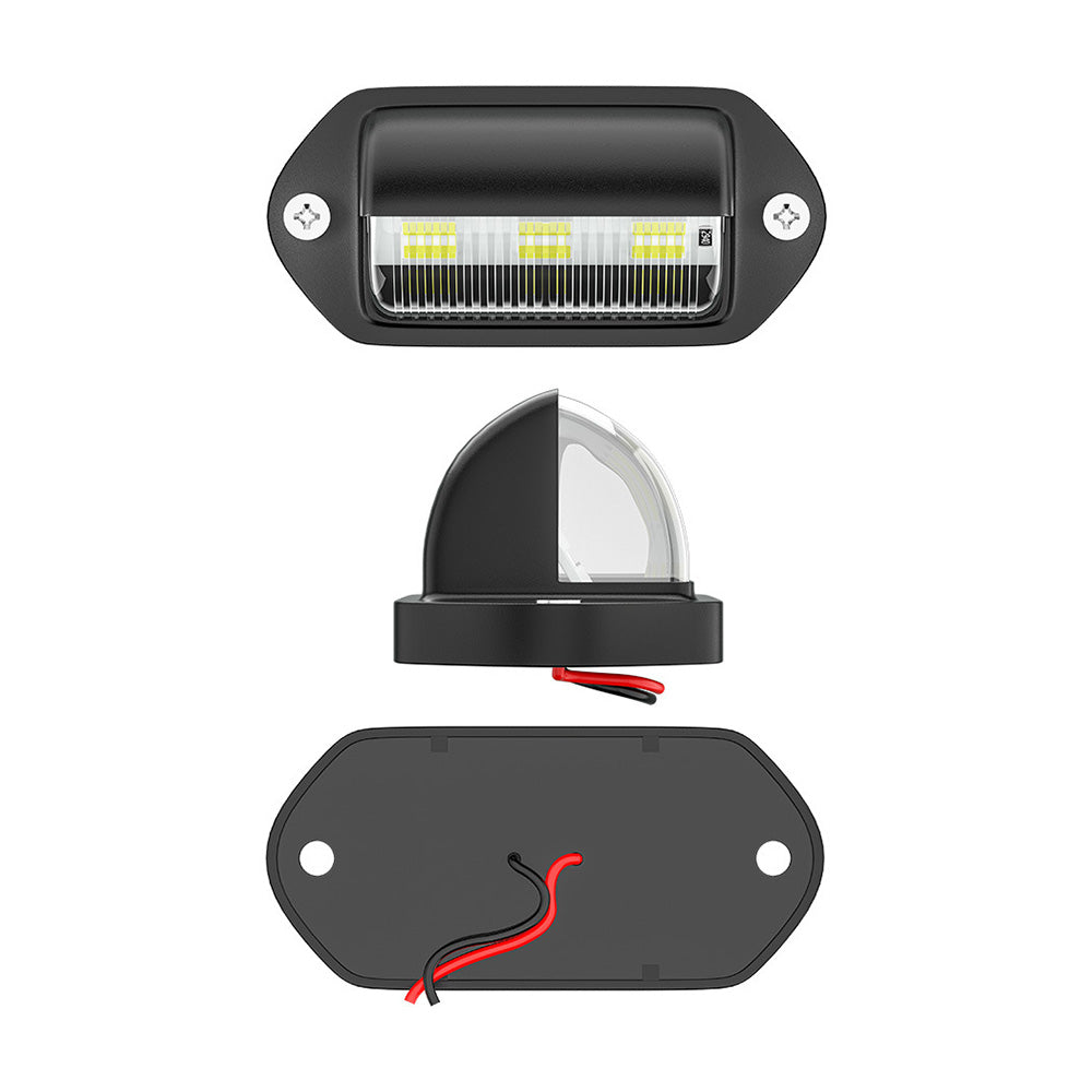 6-LED License Number Plate Light Suitable For Truck, SUV, Trailer & Lorry 12-24V