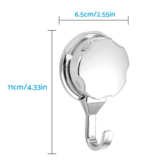 2PCS Strong Vacuum Suction Cup Hook Bathroom Kitchen Towel Shower Hooks Holder