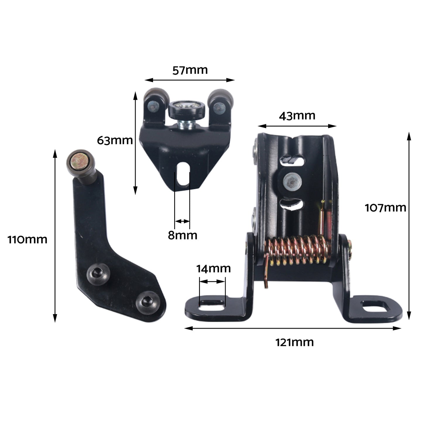 Left Side Door Top Middle Bottom Roller Runner Suitable for Ford Transit MK6 MK7