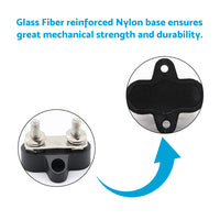 Heavy Duty Dual M6 Bus Bar Terminal Block Power Distribution Stud Black Suitable For Automotive Applications