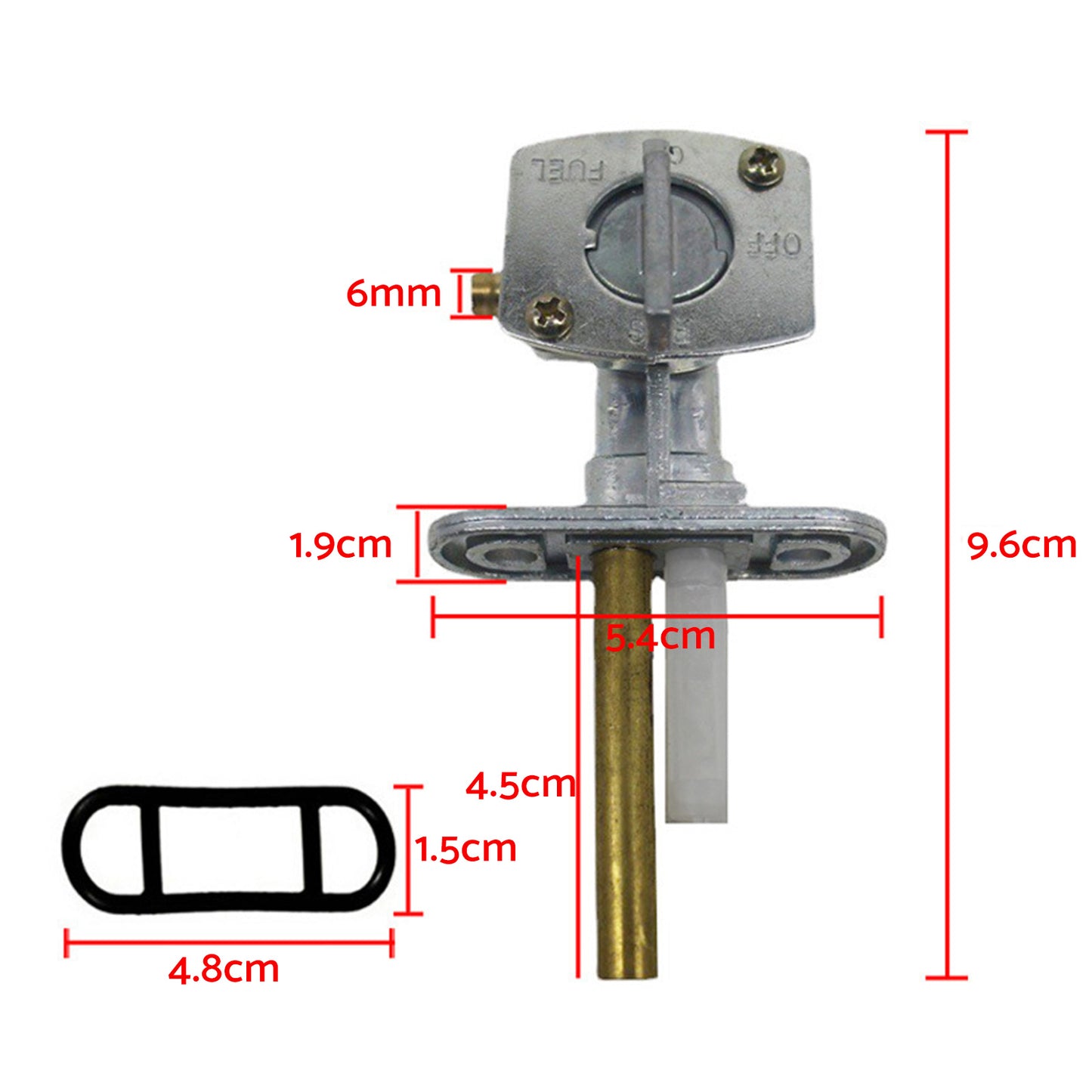 Fuel Valve Switch Petcock 5/16 Inch Suitable For Kawasaki VN1500 / KL650 / Bayou300 and Suzuki DR200
