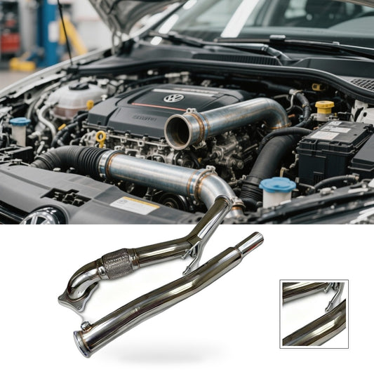 3" Exhaust Inlet Pipe Suitable for VW Golf GTI Jetta Passat Audi MK5 MK6