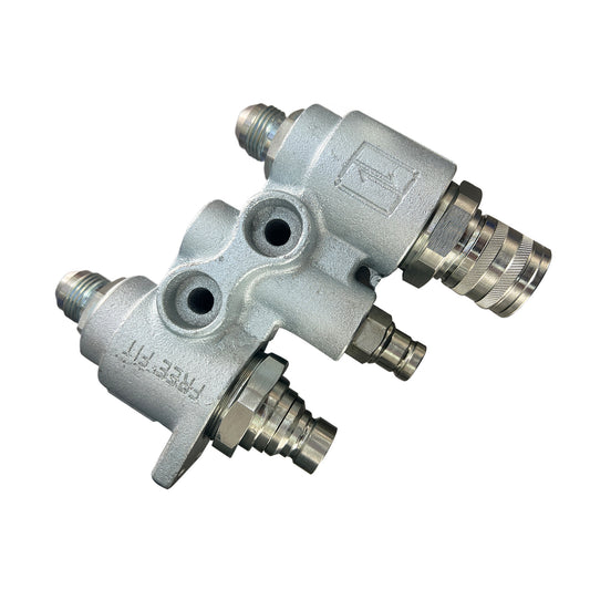 For Bobcat Hydraulic Block Quick Coupler Flat Face FFH Auxillary Valve 6678076