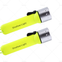 2x Waterproof Bright LED Scuba Diving Underwater Flashlight Torch Light Lamp Suitable For Diving & Outdoor Use