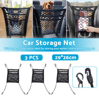 {{ 3PCS Car Truck Seat Mesh Tidy Storage Net Bag Organizer Holder Multi-Pocket }} - Buy Car Parts Online at {{ Kaka Auto Parts }}.