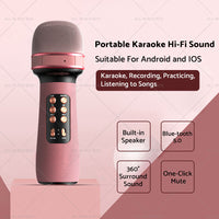 {{ Wireless Blue-tooth Portable Karaoke Microphone Speaker Mic USB Speaker Portable }} - Buy Car Parts Online at {{ Kaka Auto Parts }}.