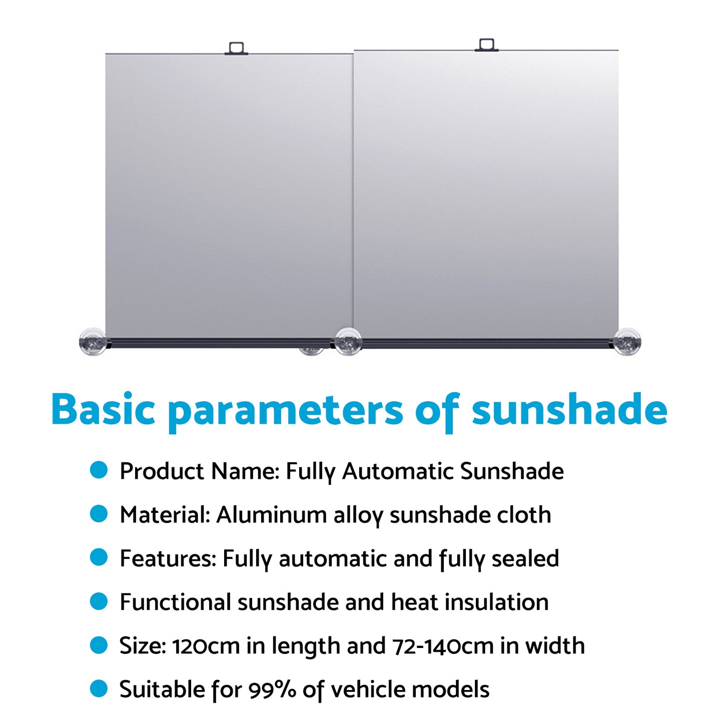 {{ Auto Retractable Sunshade Suitable For Car Windshield w/Automatic Function 2025 }} - Buy Car Parts Online at {{ Kaka Auto Parts }}.
