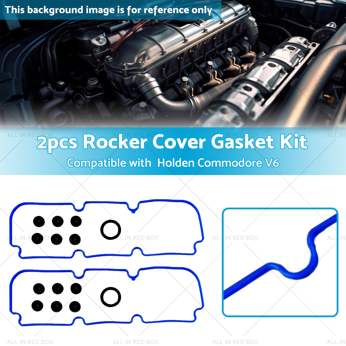 {{ 2x Rocker Cover Gasket Kit Suitable for Holden Commodore VG VQ VN VP V6 3. 8L }} - Buy Car Parts Online at {{ Kaka Auto Parts }}.