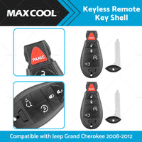 {{ 2x Keyless Remote Key Fob Shell Suitable For Jeep Grand Cherokee 2008-2012 }} - Buy Car Parts Online at {{ Kaka Auto Parts }}.