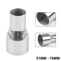 Steel Exhaust Pipe Adapter Reducer 2 to 3 Inch OD Suitable For 2.25 / 2.5 / 3 Inch Tubes