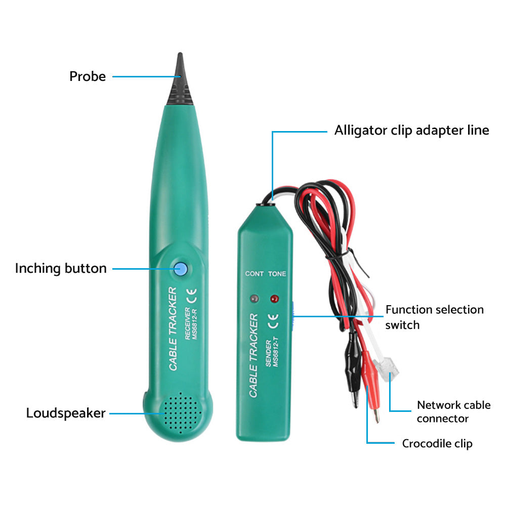 Cable Finder Tone Generator Probe Tracker Suitable For Wire, Network, and Telephone