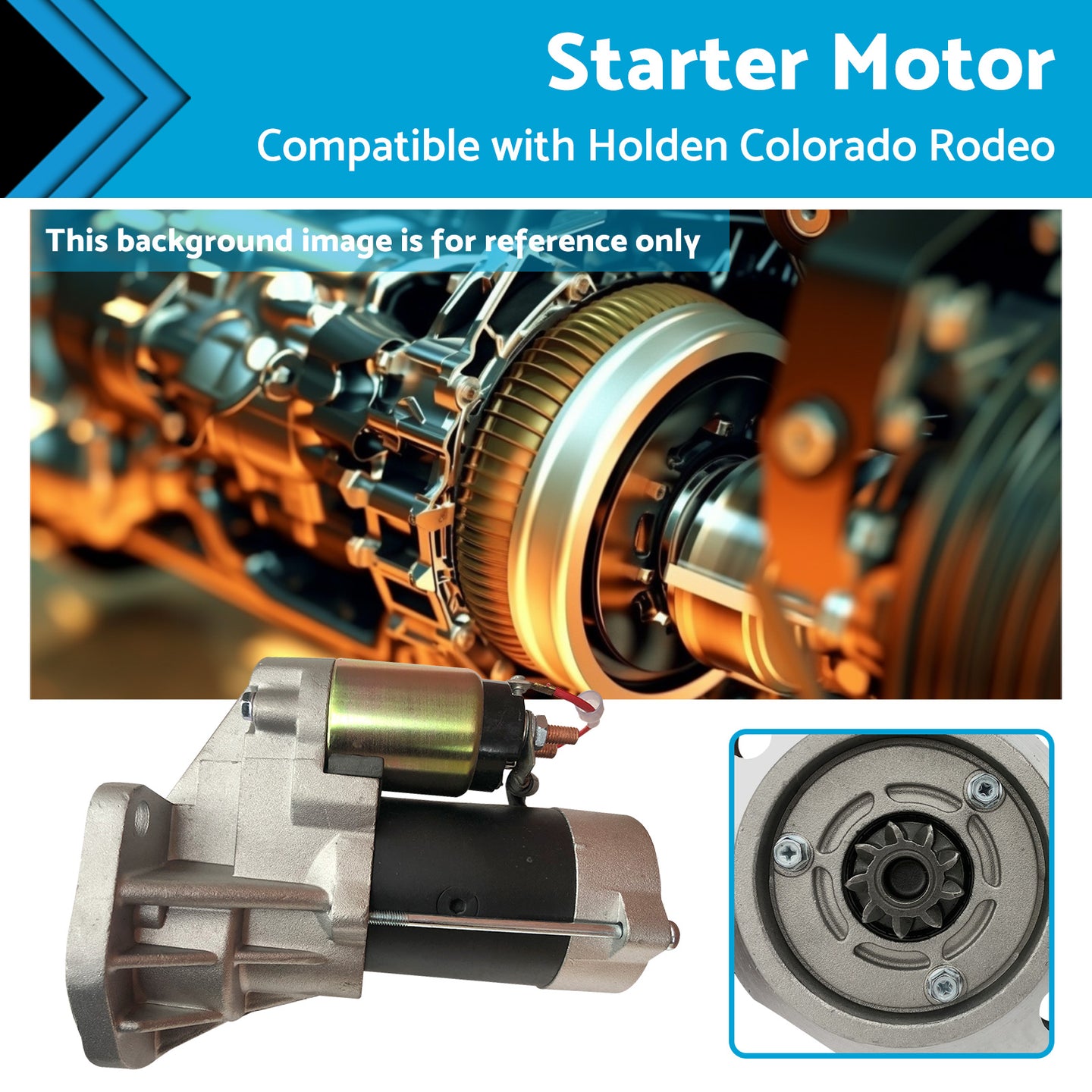 {{ Starter Motor Suitable for Holden Colorado Rodeo Isuzu TF 3.0L Diesel 4JJ1 08-12 }} - Buy Car Parts Online at {{ Kaka Auto Parts }}.