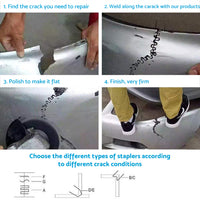 1200PCS Steel Hot Stapler Staples Repair Tools Kit For Plastic Welder Car Bumper