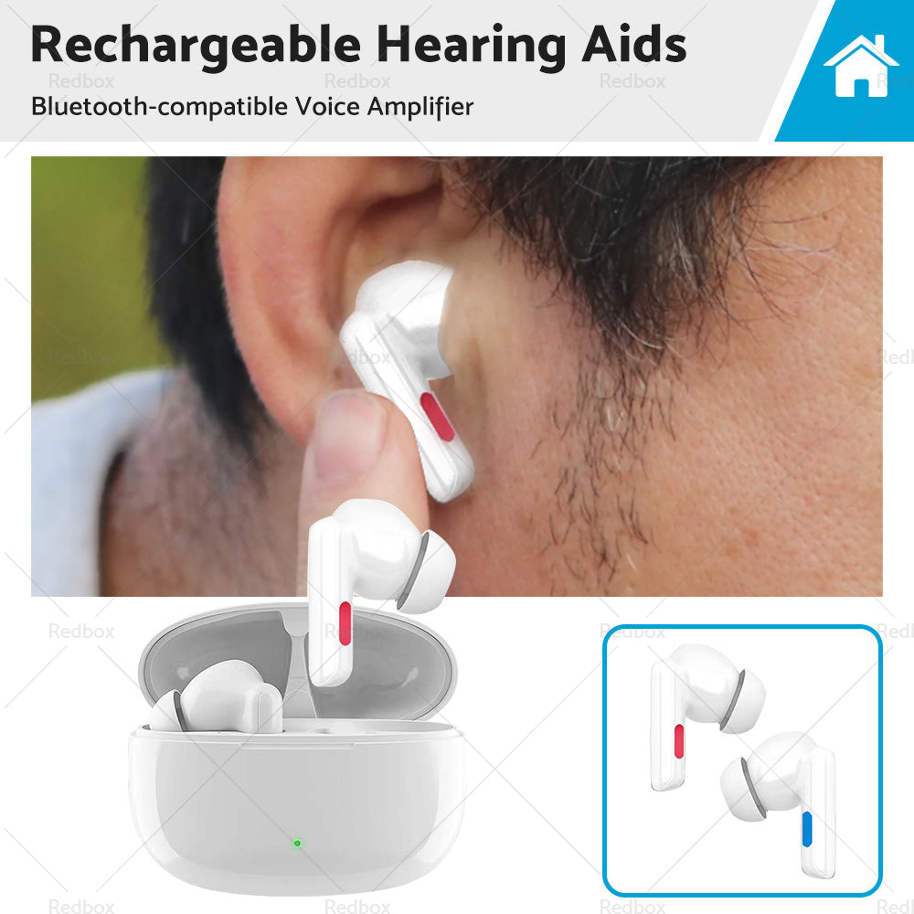 Bluetooth Pair of Rechargeable Hearing Aid Bluetooth-compatible Voice Amplifier