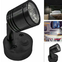 2x 12V LED Interior Spot Reading Light Wall Lamp with Switch Suitable For Caravan Camper