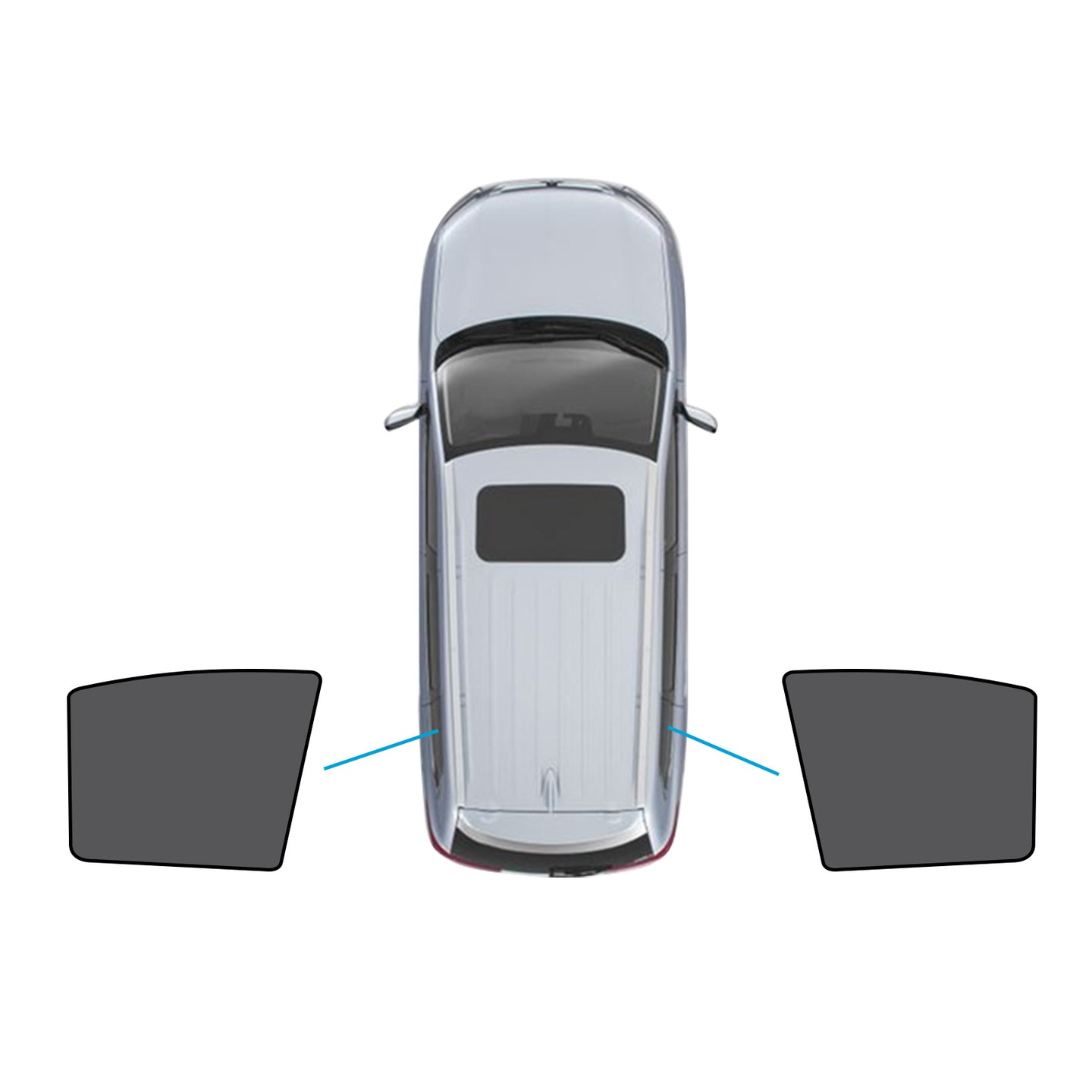 {{ 2x Triangular Window Magnetic Mesh Sunshades Suitable for Kia Carnival YP Series }} - Buy Car Parts Online at {{ Kaka Auto Parts }}.