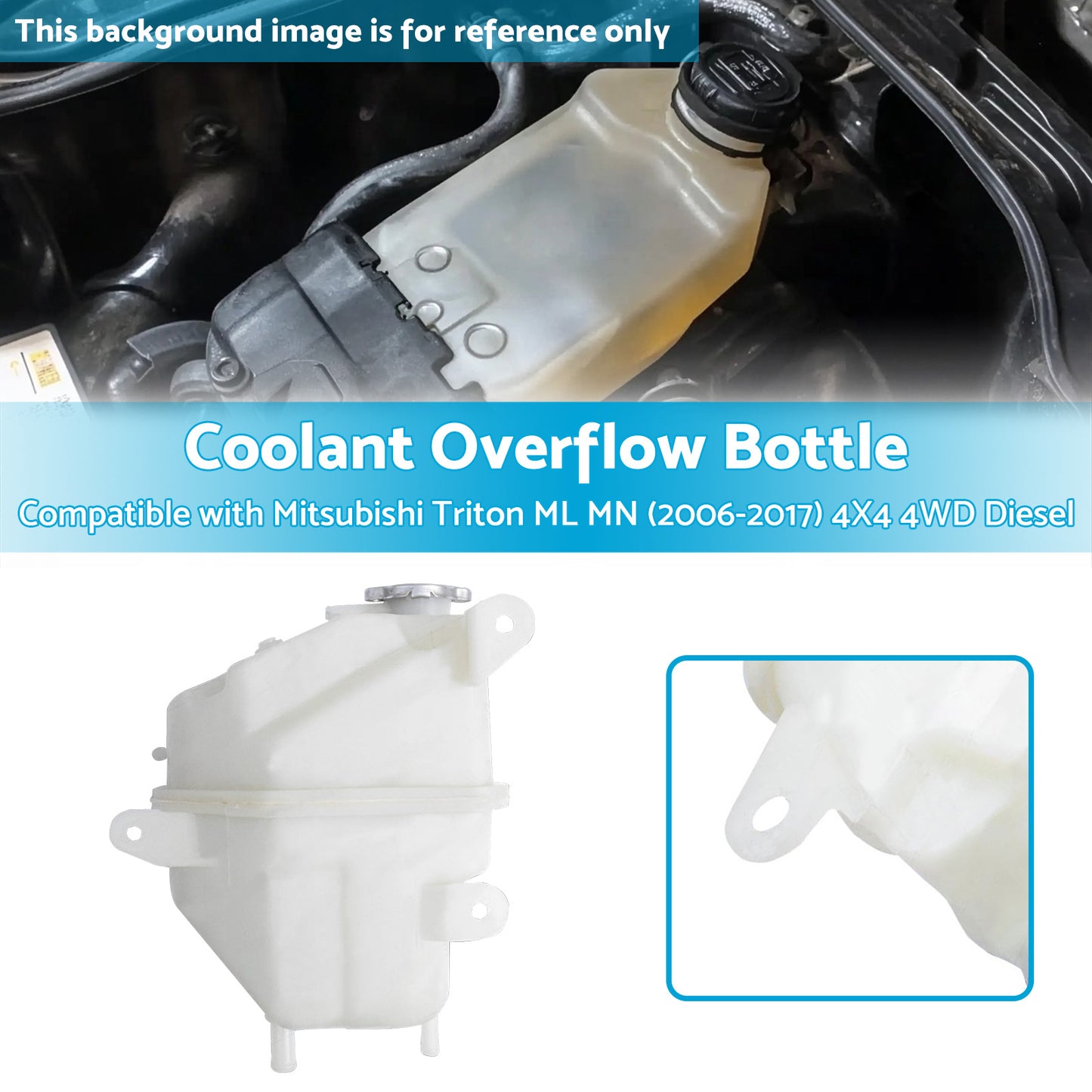 {{ Radiator Expansion Bottle Overflow Tank fit MITSUBISHI DELICA L400 WA 4M40 94-05 }} - Buy Car Parts Online at {{ Kaka Auto Parts }}.