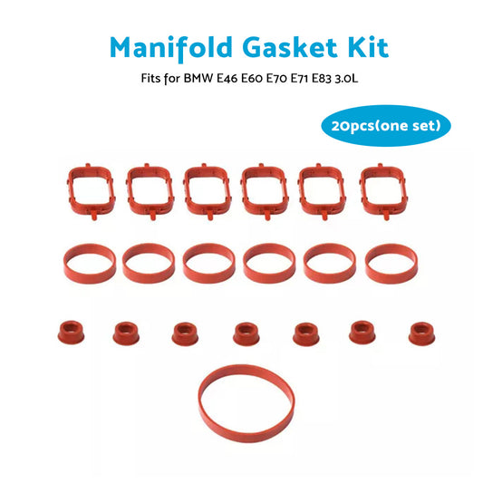 Intake Inlet Manifold Gasket Kit Suitable for BMW E83 X3 E70 X5 E71 X6 3 5 Series E46 E60