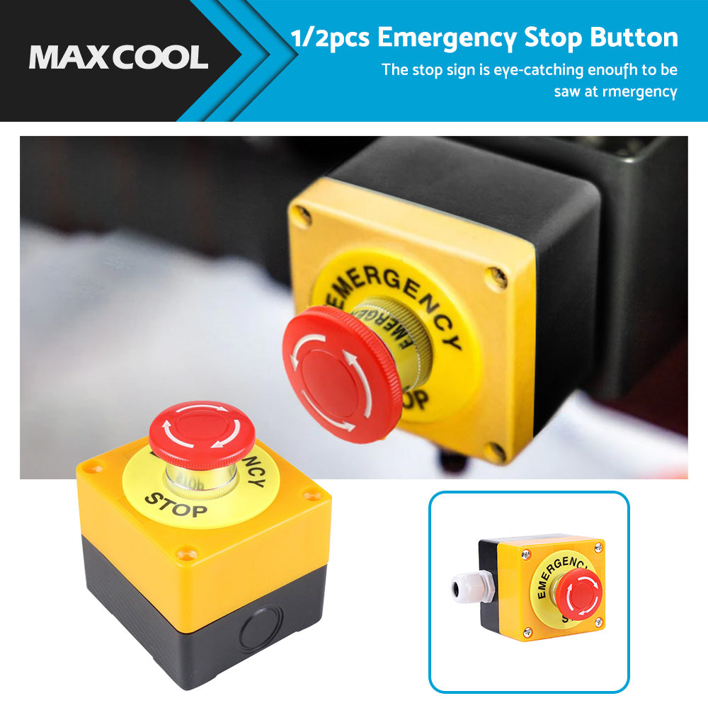 {{ Emergency Stop Shut Off Push Buttons Switch 1NO  1NC e-stop Push Button AU }} - Buy Car Parts Online at {{ Kaka Auto Parts }}.