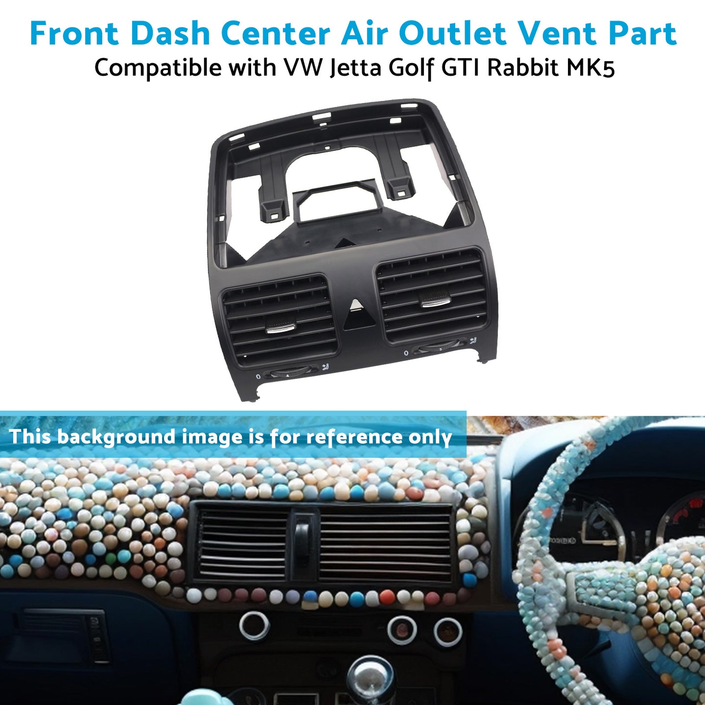 {{ Front Dash Center Air Outlet Vent Part Suitable for VW GTI Rabbit MK5 Jetta Golf }} - Buy Car Parts Online at {{ Kaka Auto Parts }}.