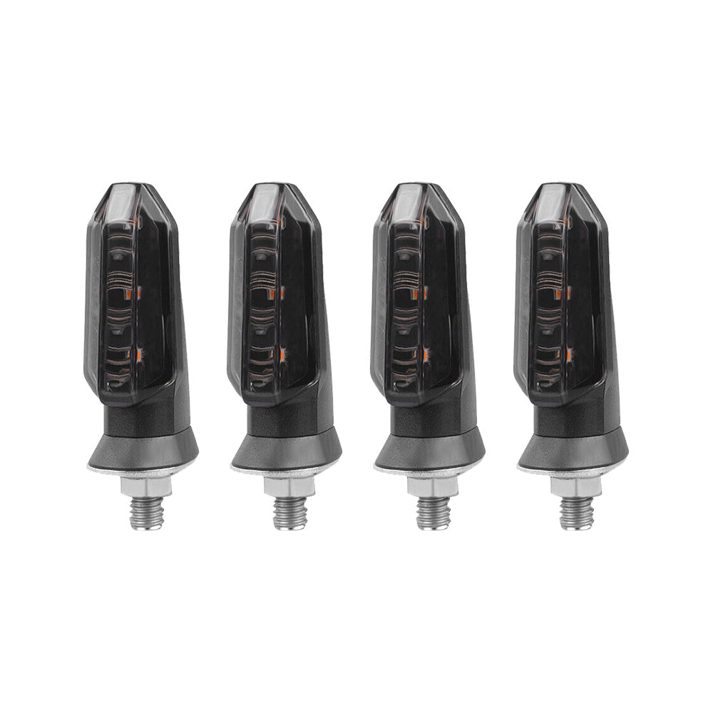 4x Motorcycle LED Turn Signal Indicators Suitable For Bikes – Amber, Universal Fitment