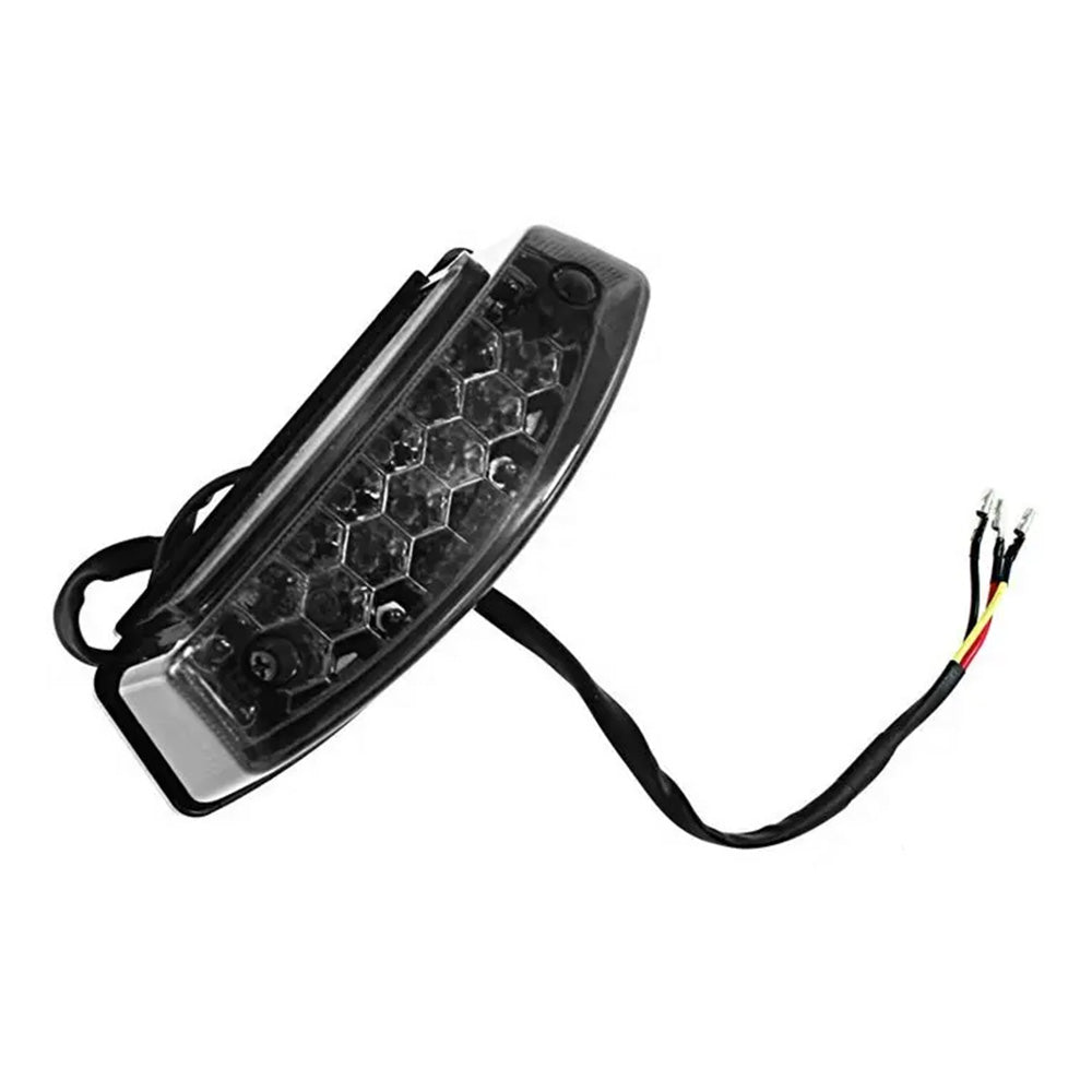 Universal Smoke LED Rear Brake Stop Tail Light With License Plate Light Suitable For Motorcycle