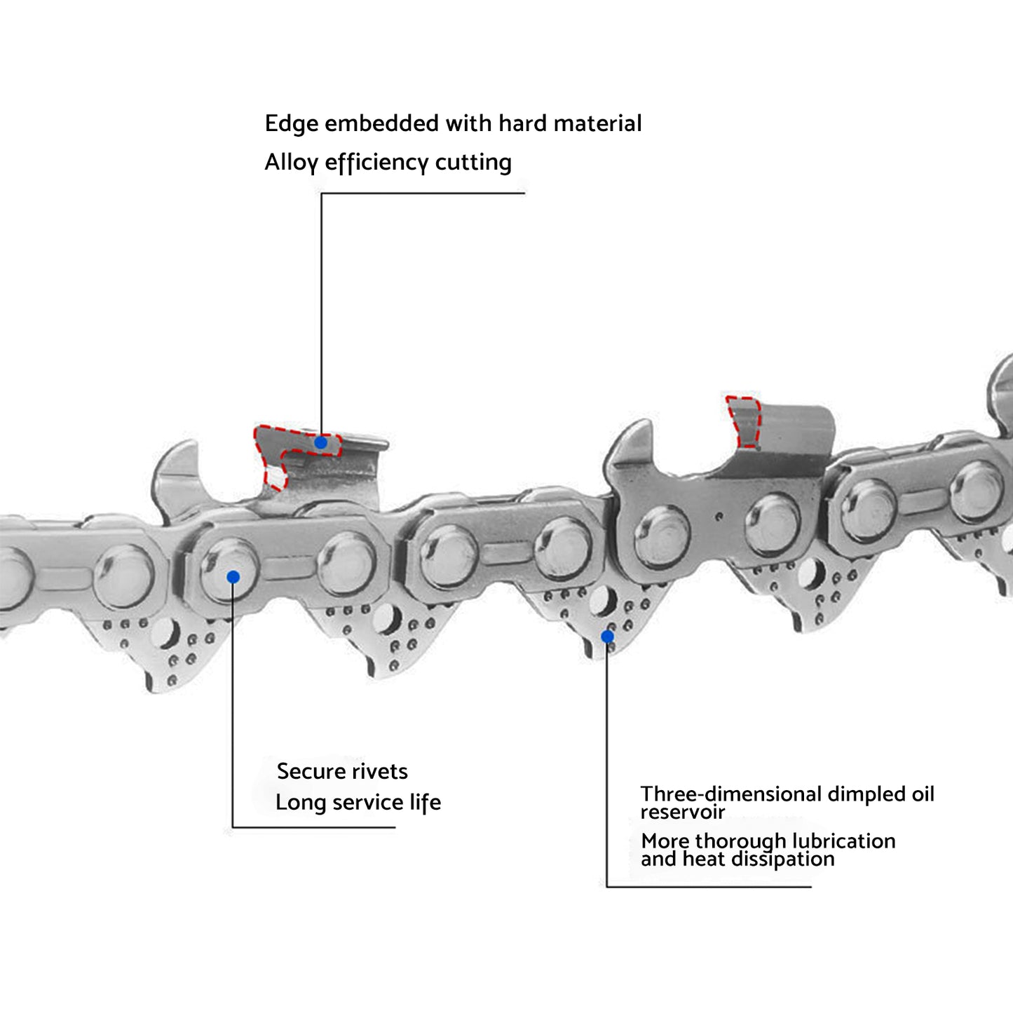 Tungsten Carbide Chain 18" Suitable for Stihl MS260 MS261 MS270 .325 .063 74DL