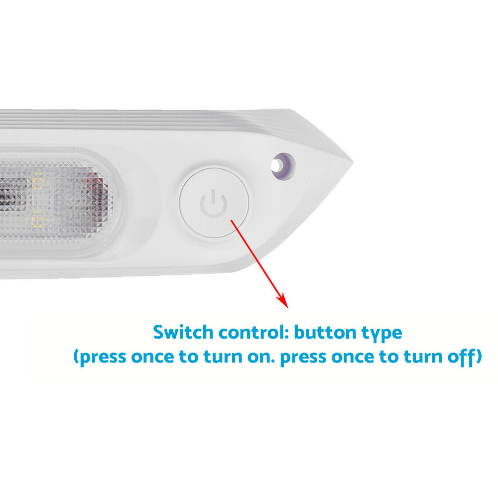 {{ 287MM DUAL LED BUG LIGHT 12/24V AWNING LIGHT AMBER/WHITE LIGHTS W/ SWITCH }} - Buy Car Parts Online at {{ Kaka Auto Parts }}.