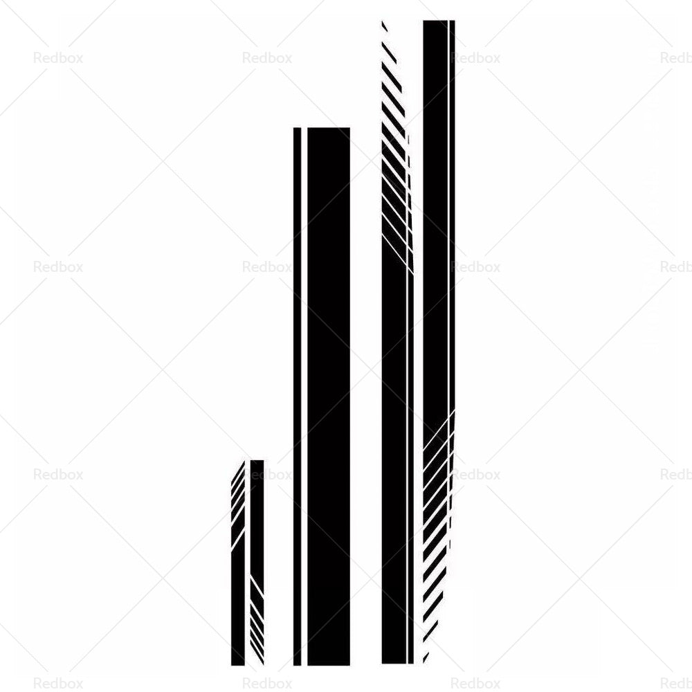 {{ 5x Car Side Body Sticker Vinyl Hood Roof Decals Racing Long Stripe Universal }} - Buy Car Parts Online at {{ Kaka Auto Parts }}.