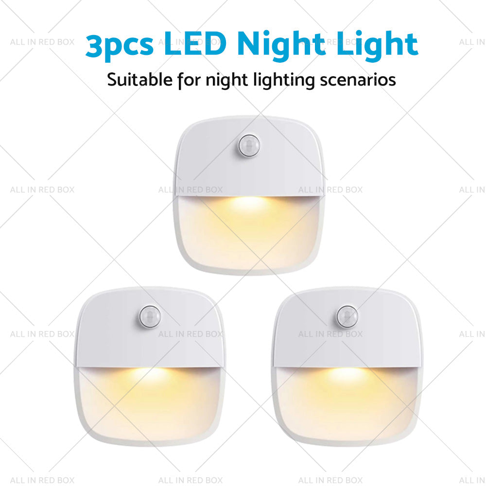 {{ 3 PCS Cordless Battery-Powered LED Night Light Motion Sensor Light-Warm White }} - Buy Car Parts Online at {{ Kaka Auto Parts }}.