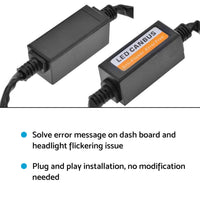 2x H4 LED Headlight Canbus Error Free Anti-Flicker Resistor Canceller Decoder ST