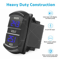 {{ 12V-24V Dual Voltmeter Battery Monitor LED Digital Car Boat Voltage Marine Gauge }} - Buy Car Parts Online at {{ Kaka Auto Parts }}.