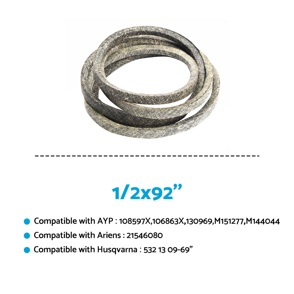 Drive Belt 532 13 09-69 Suitable For Selected Husqvarna,Craftsman ,Poulan Mowers