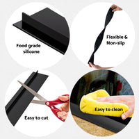 2x Kitchen Silicone Stove & Counter Gap Cover Oven Guard Spill Seal Slit Filler Suitable For Standard Counters