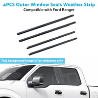 {{ 4x Outer Door Window Rubber Seals Suitable for 12-21 Ford Ranger PX XLT }} - Buy Car Parts Online at {{ Kaka Auto Parts }}.