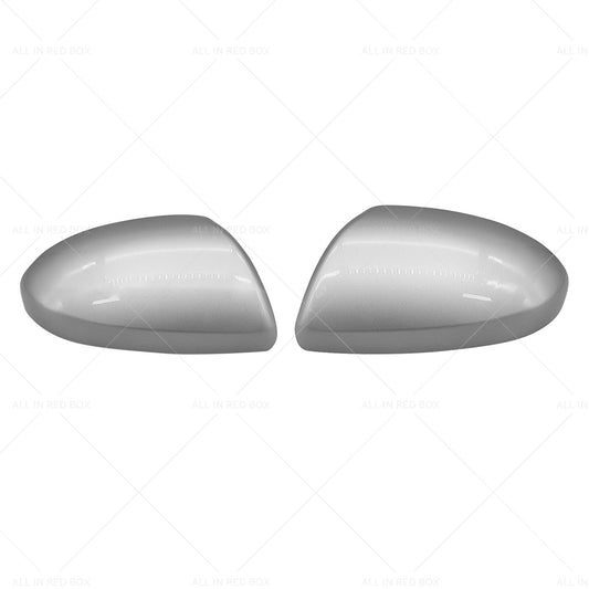 Left & Right Side Mirror Cover Cap Housing Silver Suitable For Mazda 2 / Mazda 3 BL 2009-2013