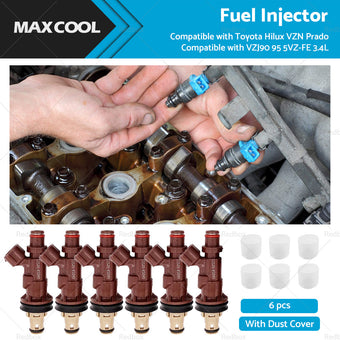 compare product 6PCS Fuel Injectors Suitable For Toyota Hilux Prado 5VZ-FE V6 3. 4L 23250-62040