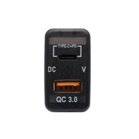 Type-C  USB Car Charger Adapter Voltmeter Suitable For Land Cruiser Prado 120