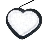 Pair of 12V LED Side Marker Indicators Suitable For Heart Clear Flash White