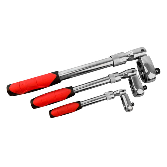 Ratchet Wrench Socket Set 3x 1/4", 3/8", 1/2" Drive Handle 72-Tooth Quick Release